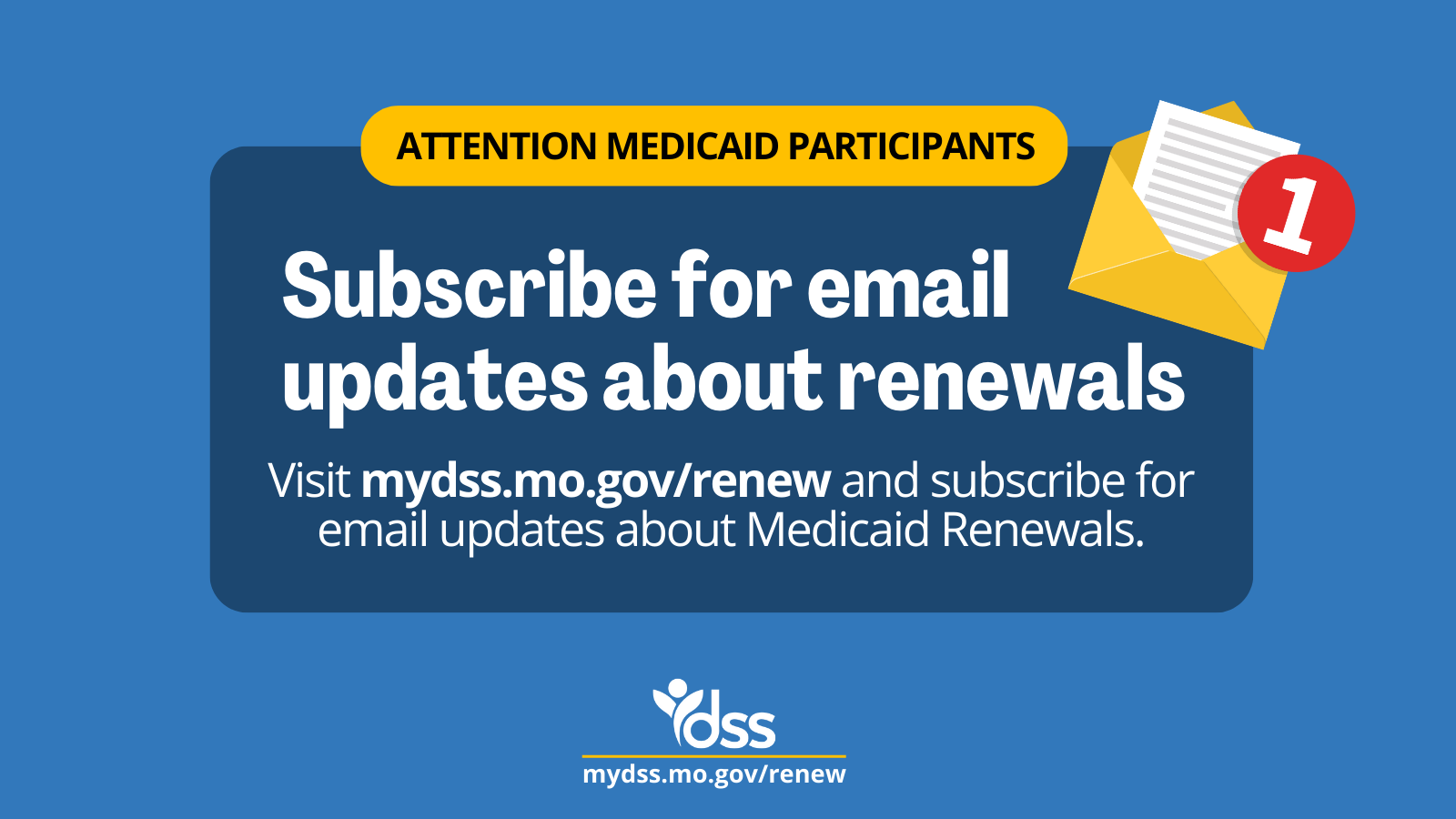 Subscribe for email updates about renewals